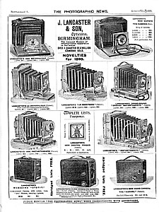 1899 Lancaster Camera Advert