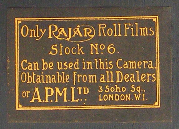 Image of Rajar No 6 Box Camera (film label)