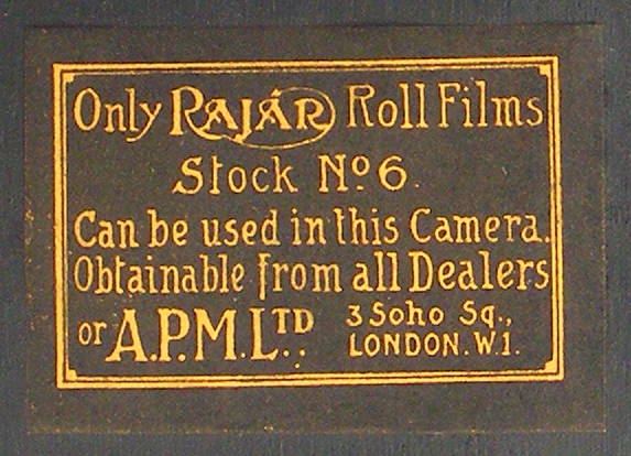 Image of Rajar No 6 Box Camera (film label)