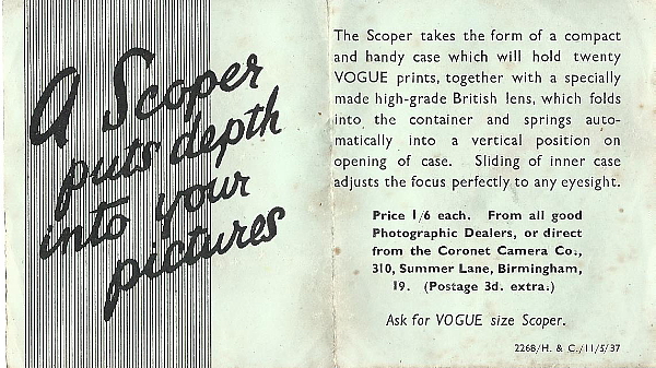 Image of Coronet Scoper Leaflet (Side B)