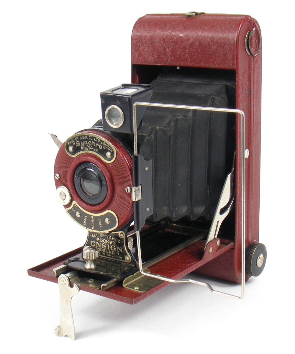 Image of All Distance Pocket Ensign Folding Camera (red)