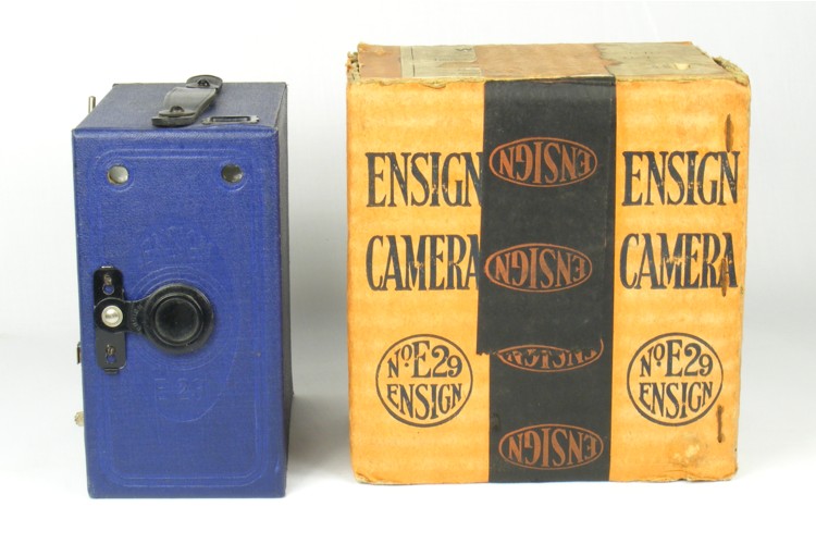 Image of Ensign E29 Box Camera with Packaging