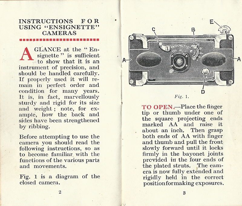 Image of page within Ensignette No 2 instruction booklet